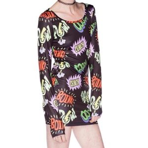 Lazy Oaf EUC Kapow Bodycon Dress